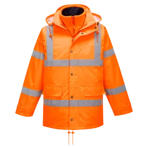 Portwest Hi-Vis Breathable Interactive Rain Traffic Jacket