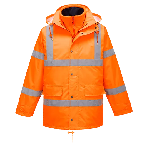 Portwest Hi-Vis Breathable Interactive Rain Traffic Jacket