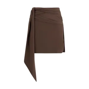 Prada Crepe De Chine Mini Skirt