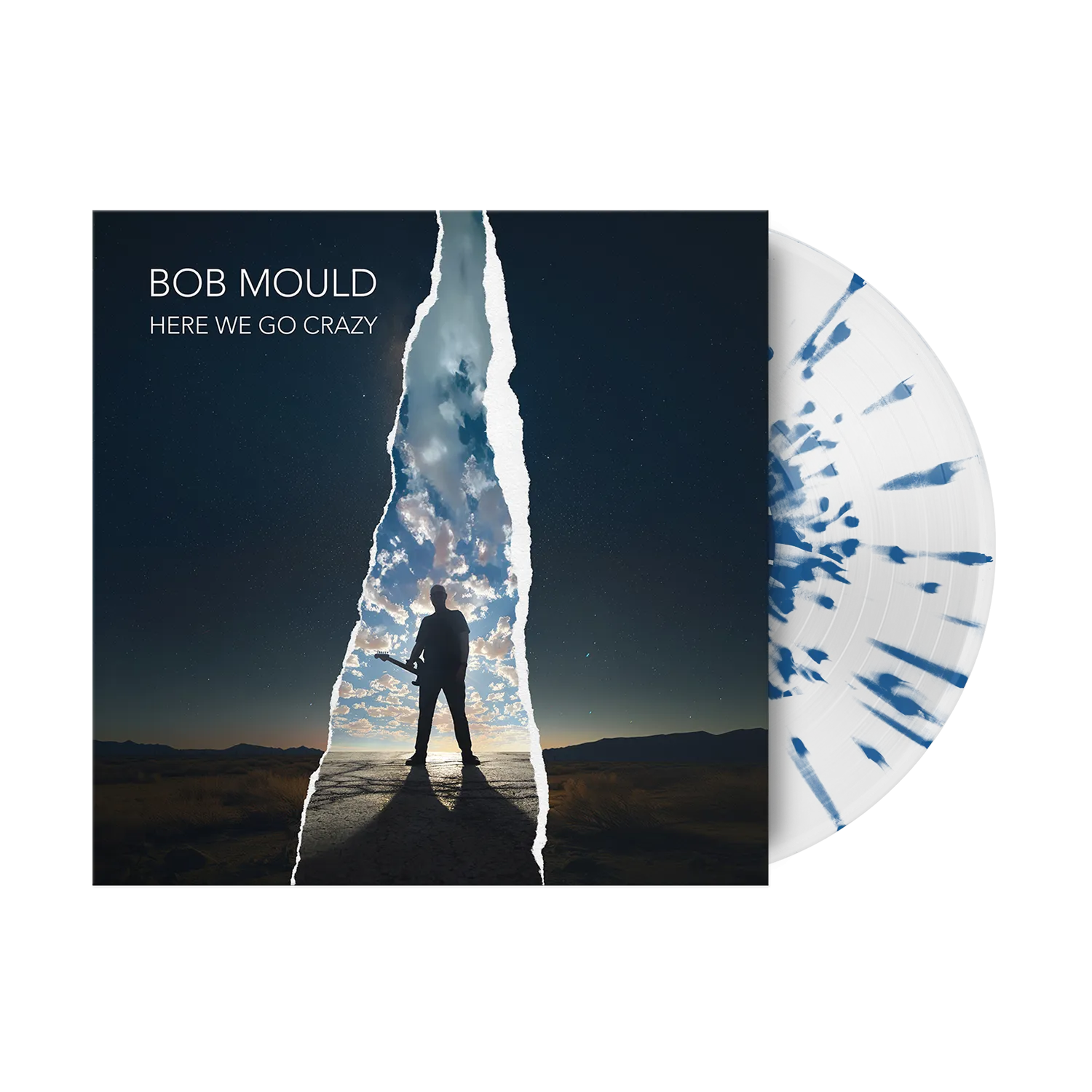 (PRE-ORDER) Here We Go Crazy Limited Edition Clear With Blue Splatter LP   CD   Silhouette T-Shirt Bundle