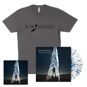 (PRE-ORDER) Here We Go Crazy Limited Edition Clear With Blue Splatter LP   CD   Silhouette T-Shirt Bundle