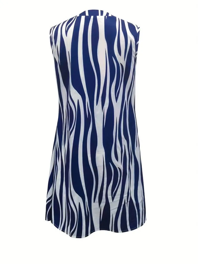 Prisma - Abstract dress with ribbed print
