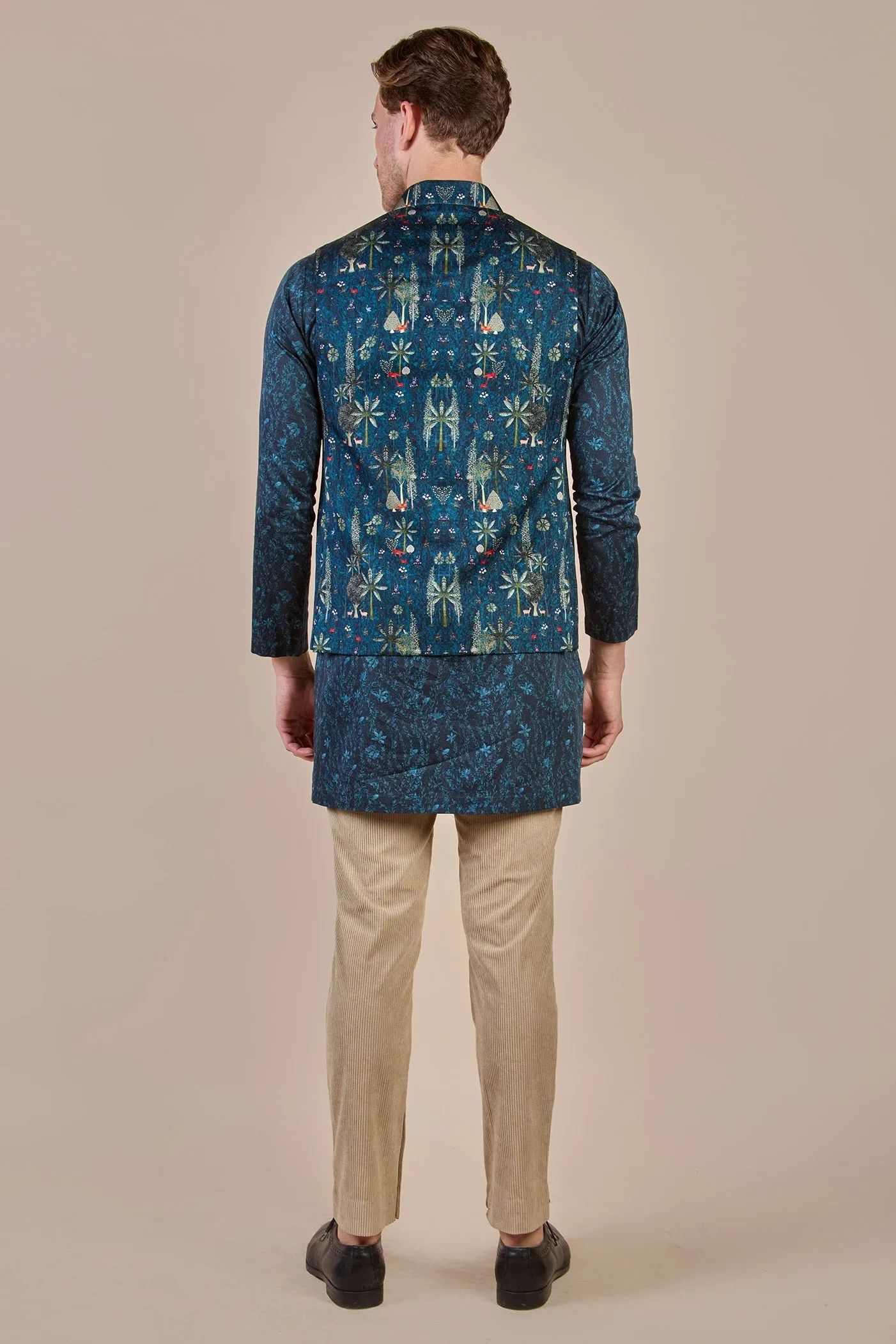Prussian Blue Nehru Jacket