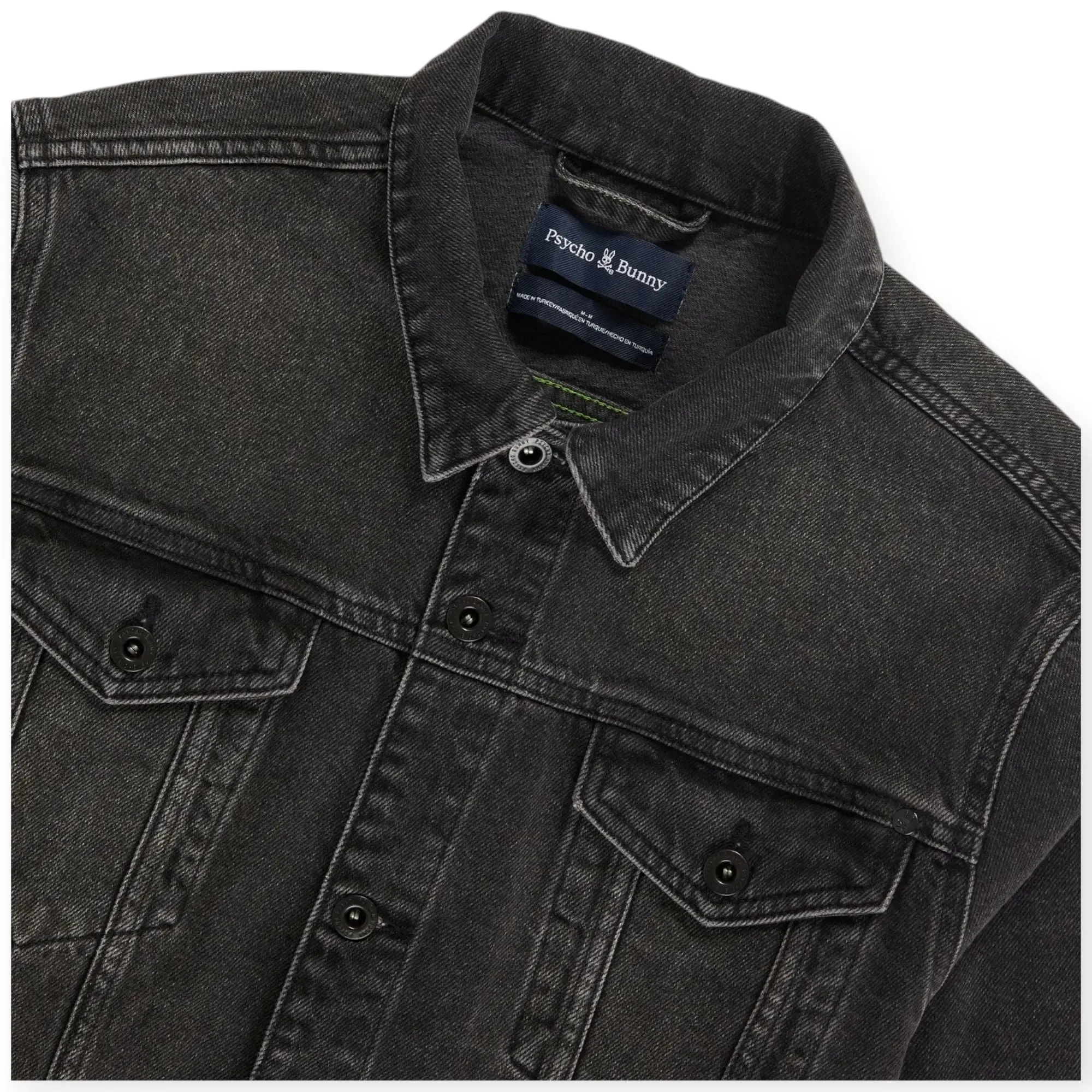 Psycho Bunny Men pathe denim jacket (Black)