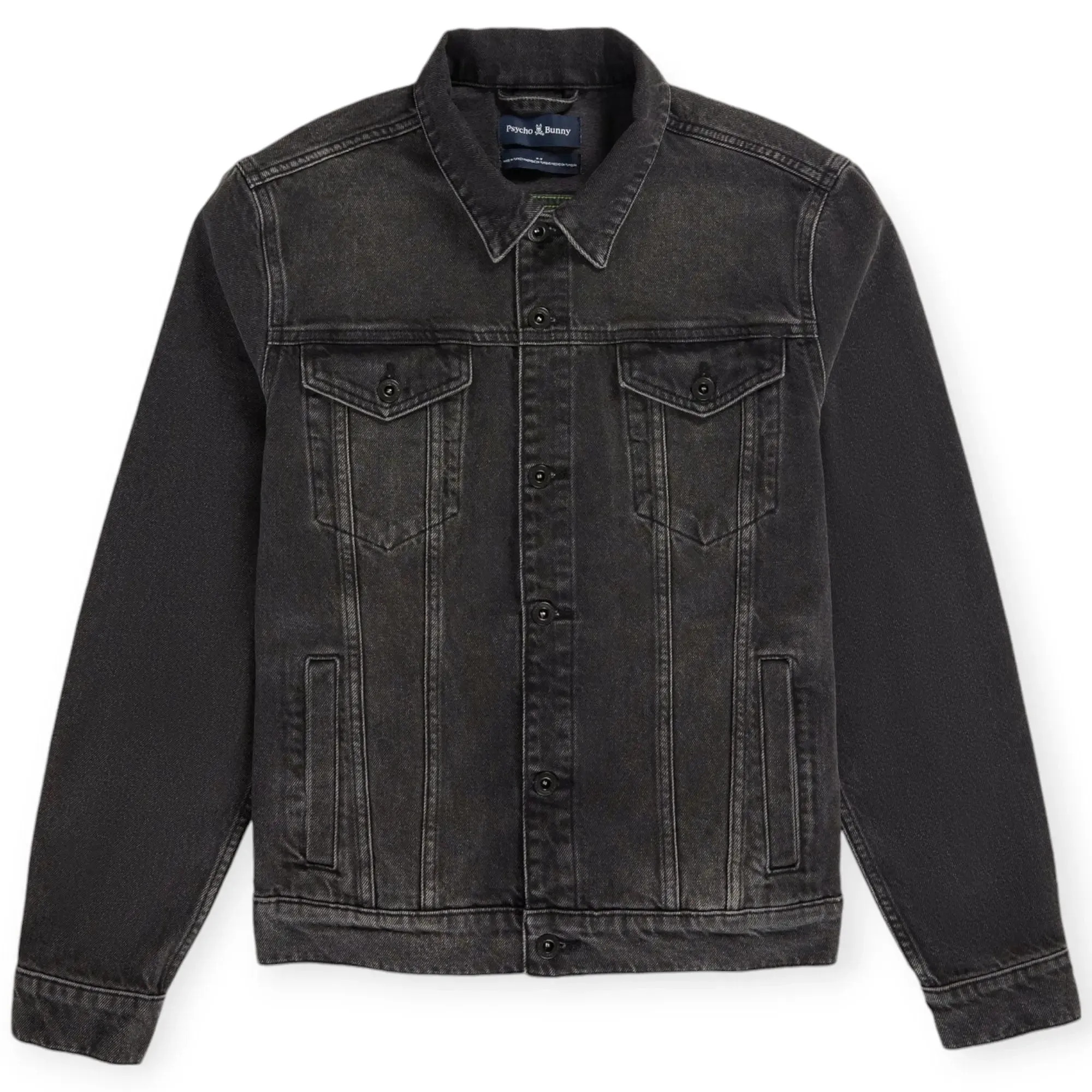 Psycho Bunny Men pathe denim jacket (Black)
