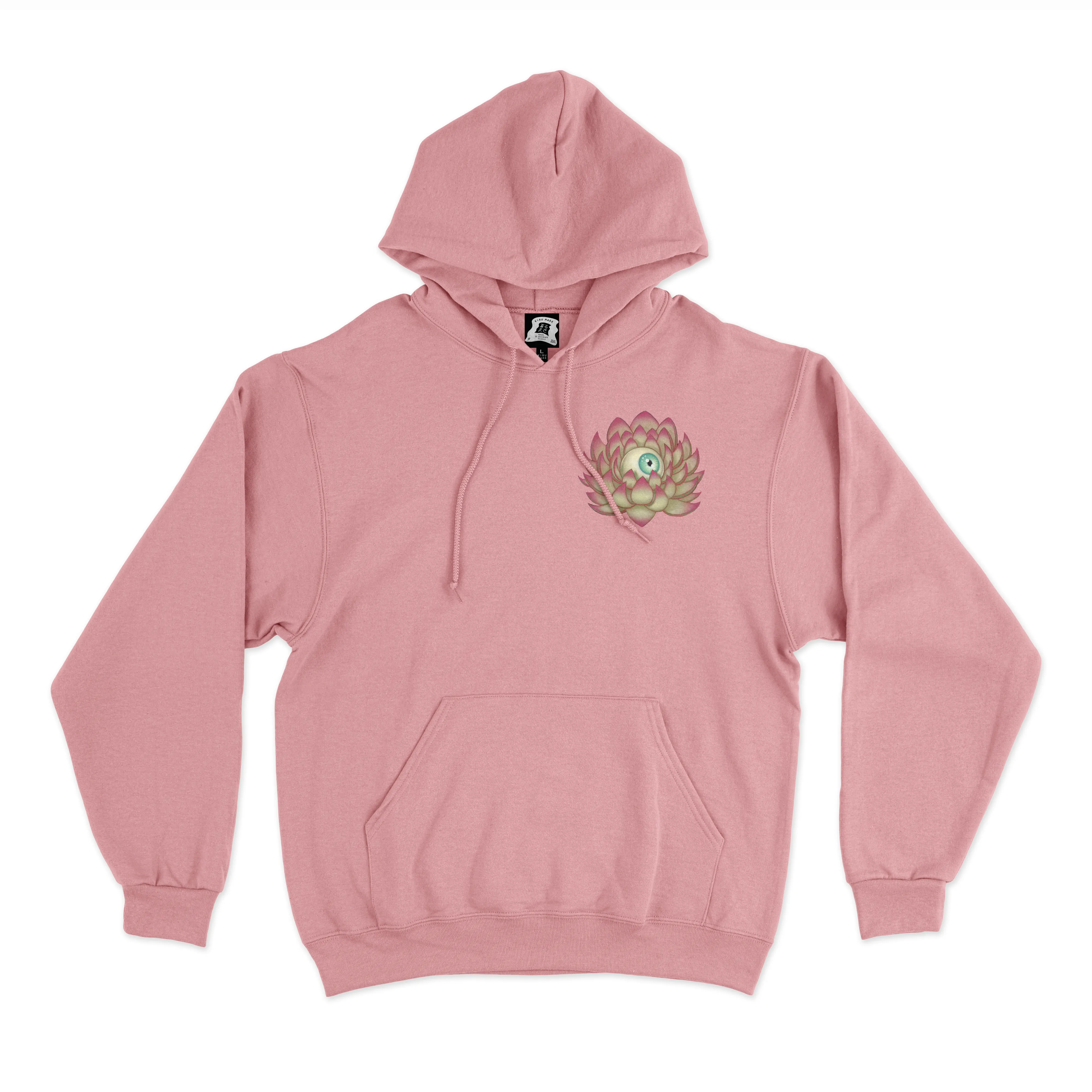 "Bloom" Fleece Hoodie Light Pink