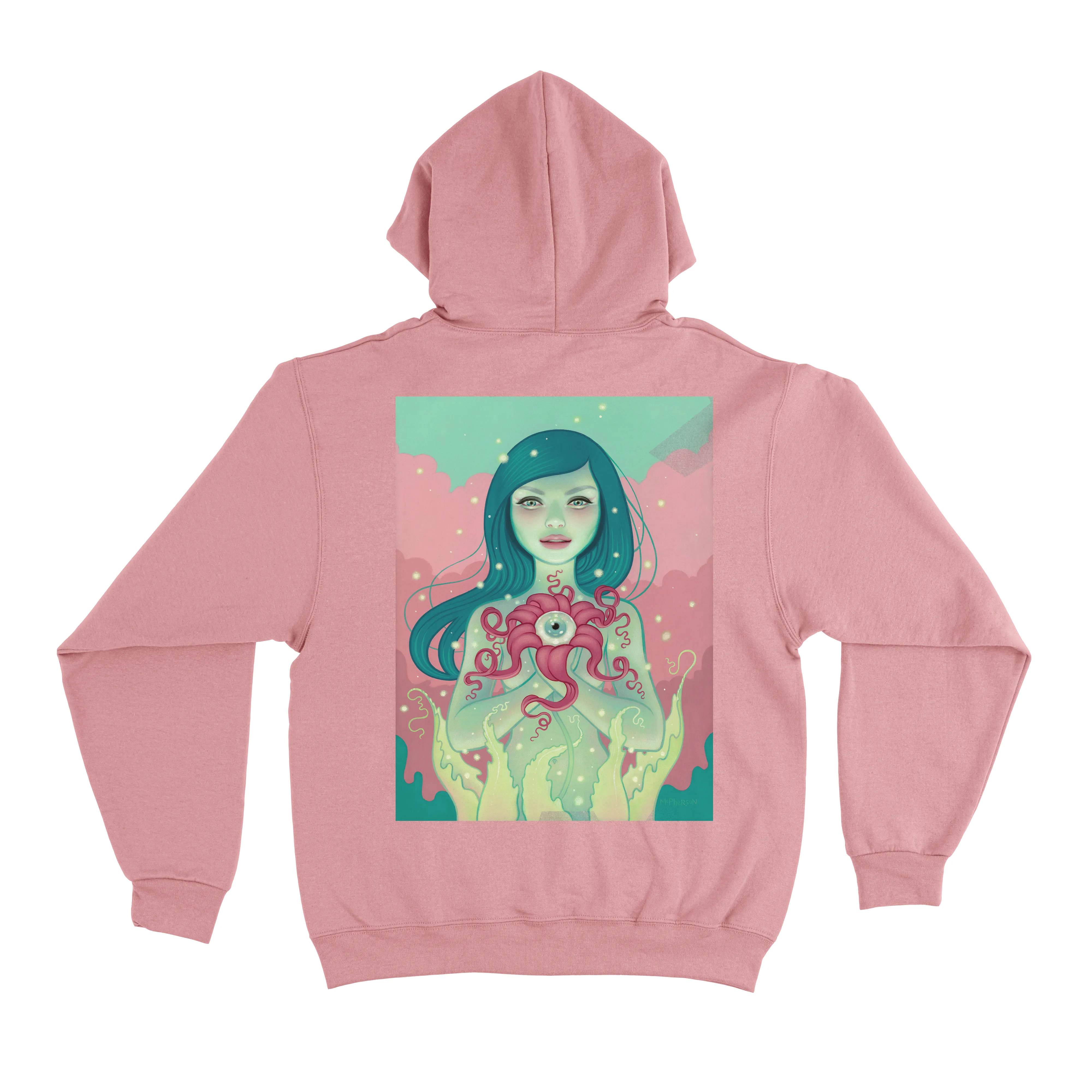 "Bloom" Fleece Hoodie Light Pink