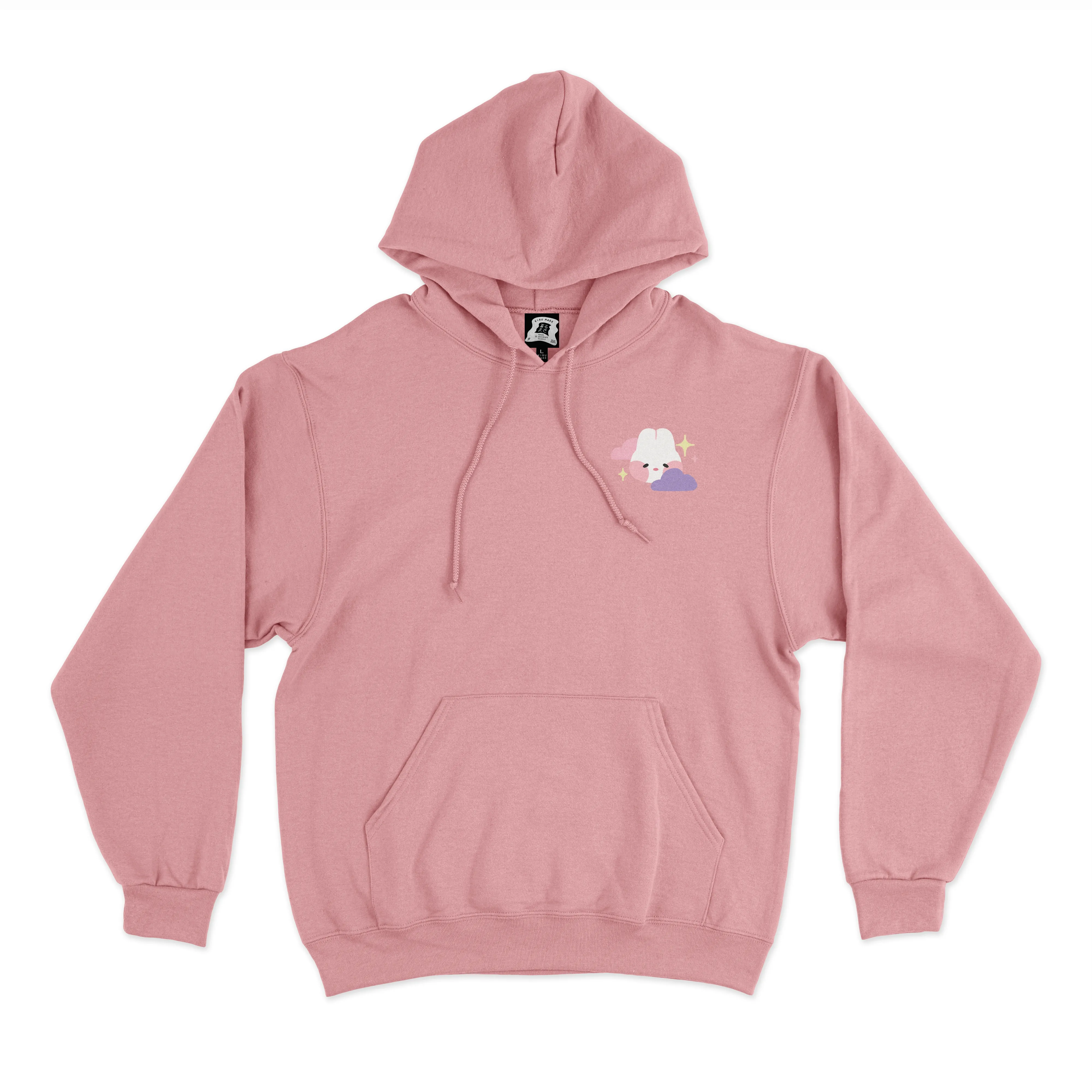 "Bunny Dream" Fleece Hoodie Light Pink