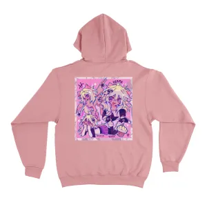 "Derpy" Fleece Hoodie Light Pink