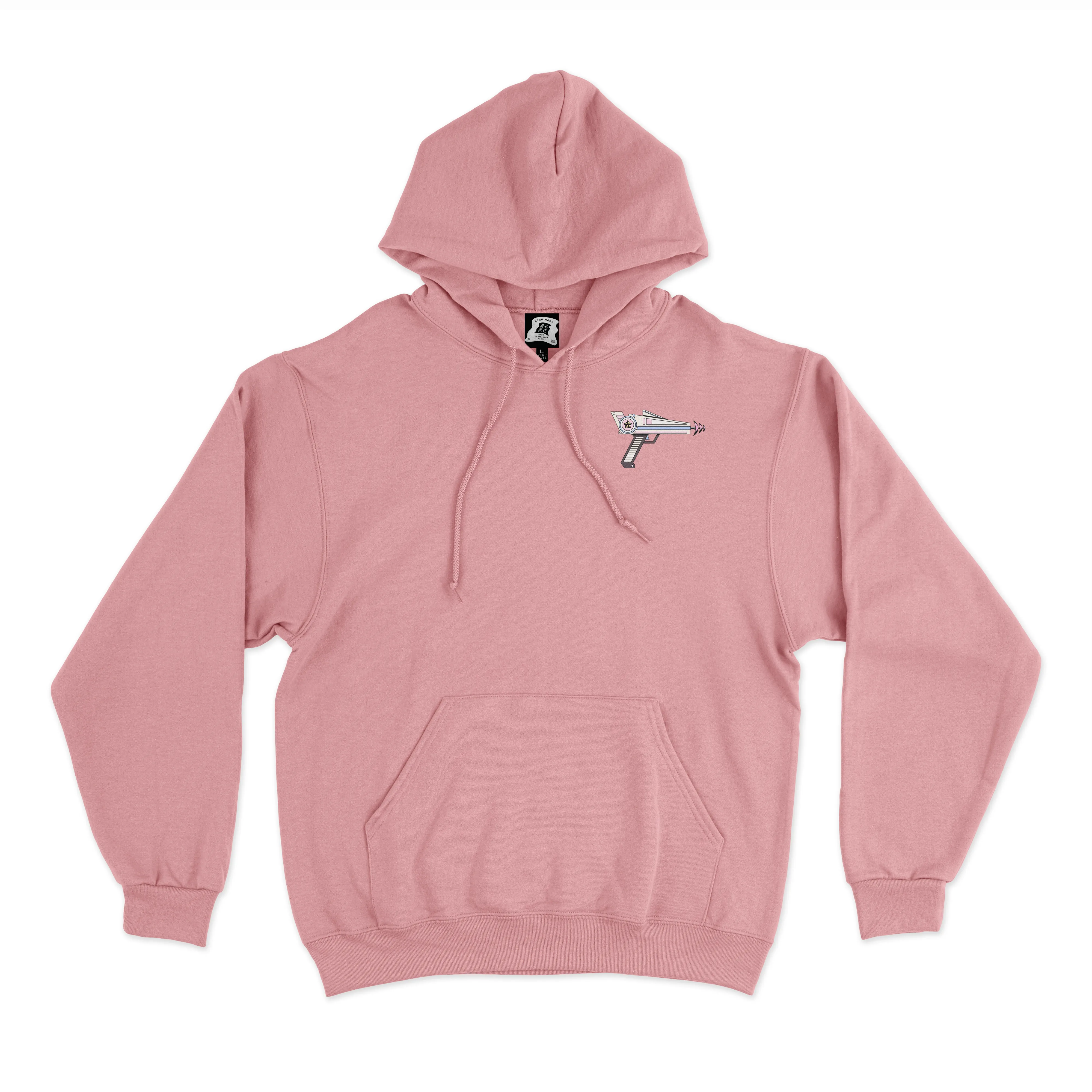 "Space Patrol" Fleece Hoodie Light Pink
