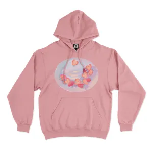 "Strawberry Pancake" Fleece Hoodie Light Pink