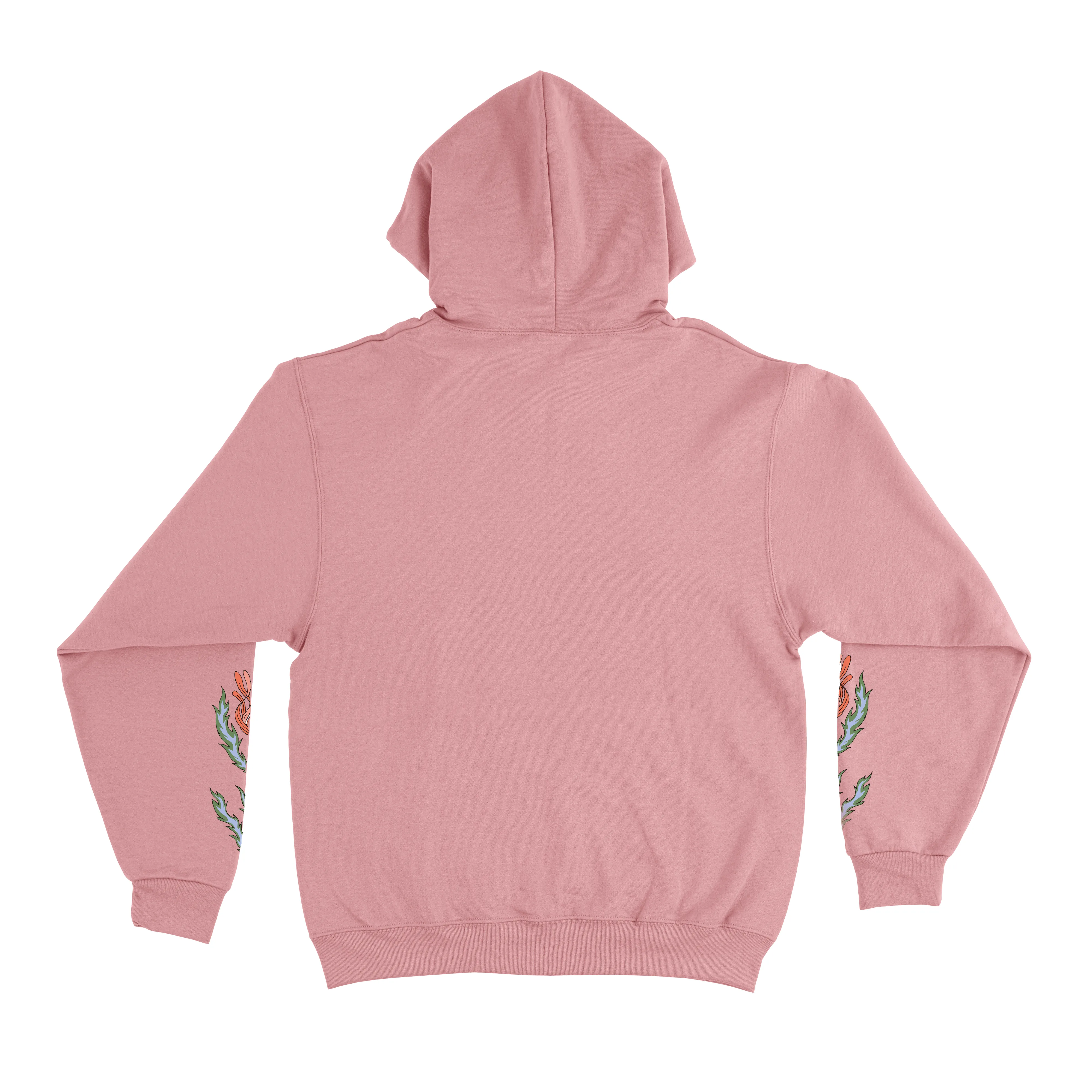 "Vase" Fleece Hoodie Beige/Light Pink