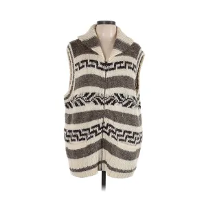 Ralph Lauren Denim & Supply Women's Knit Wool Dude Sweater Vest - Tan Aztec, Size Large