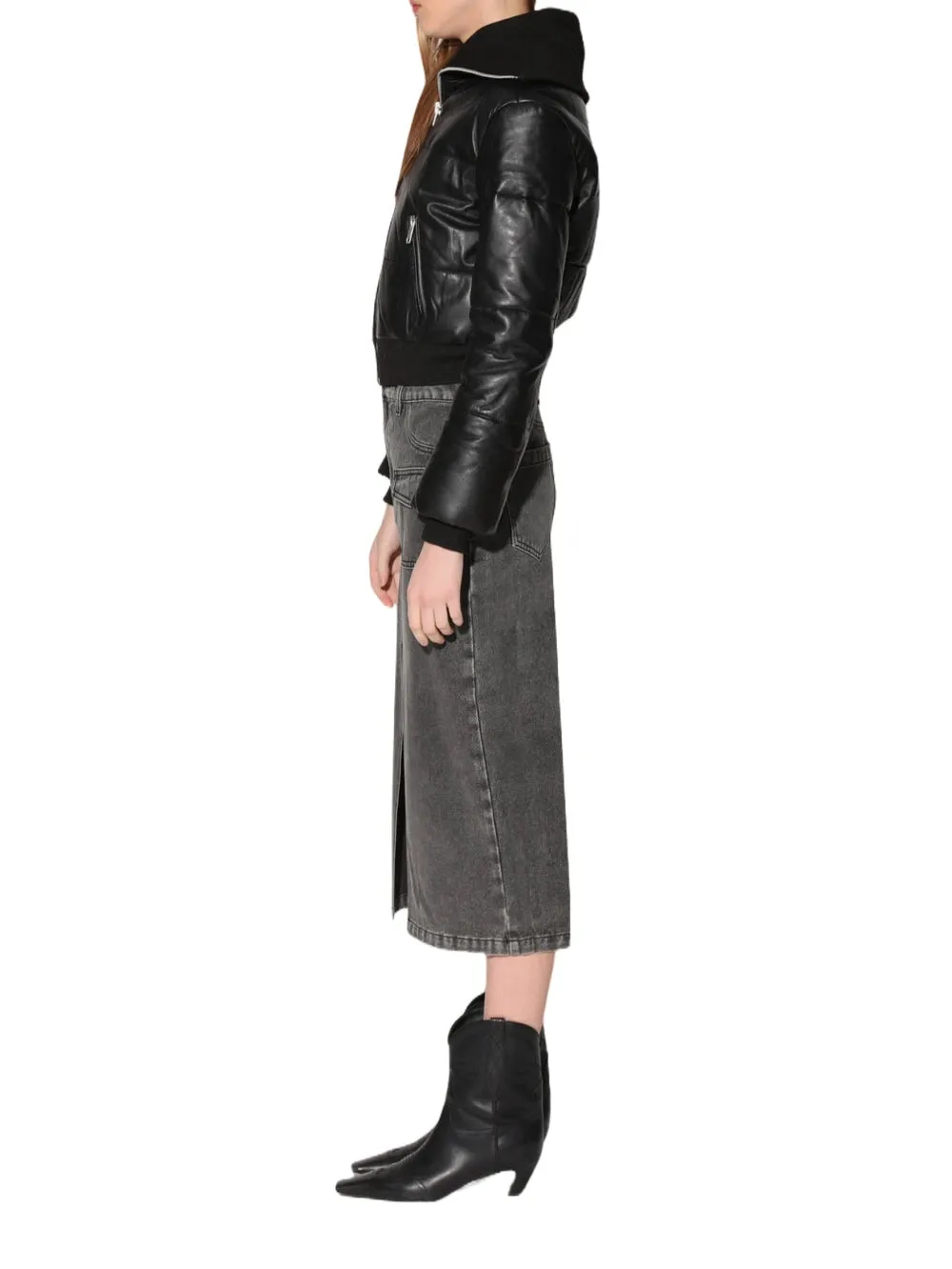 Refined Satin Glow Leather Jacket