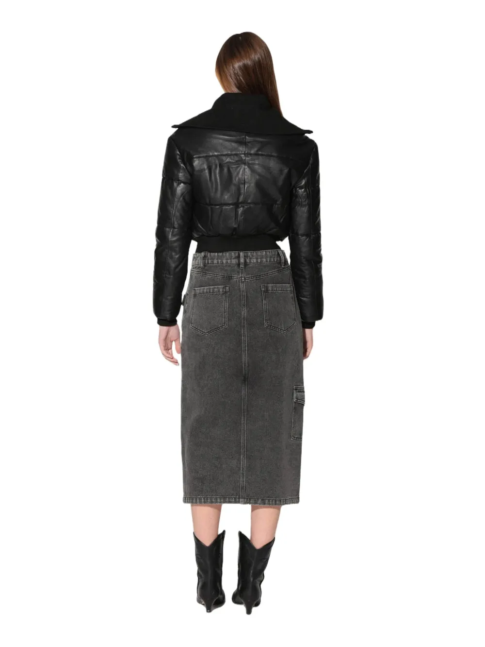 Refined Satin Glow Leather Jacket