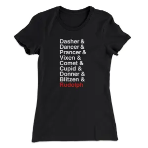 Reindeer Names Women's T-Shirt