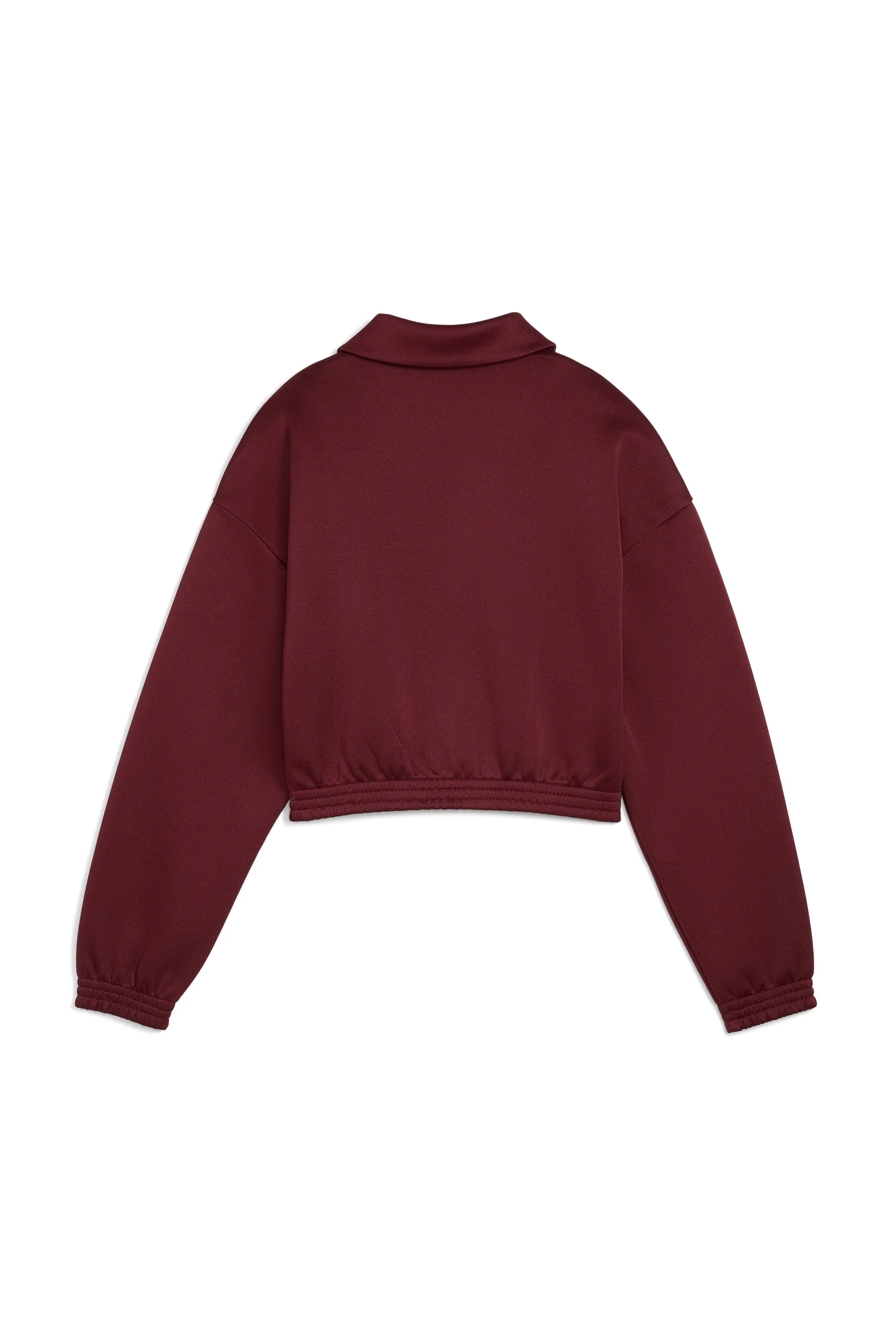 Relaxed Cropped Track Jacket Ruby Shimmer