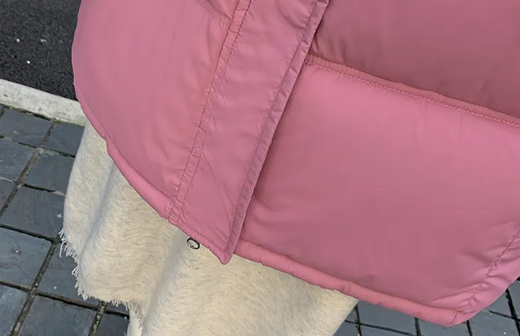 Relaxed-fit Knee-length Puffer Coat with Bellows Pocket