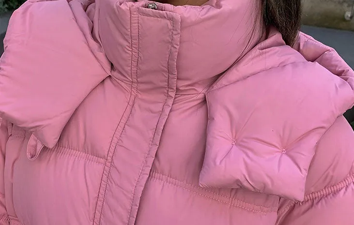 Relaxed-fit Knee-length Puffer Coat with Bellows Pocket