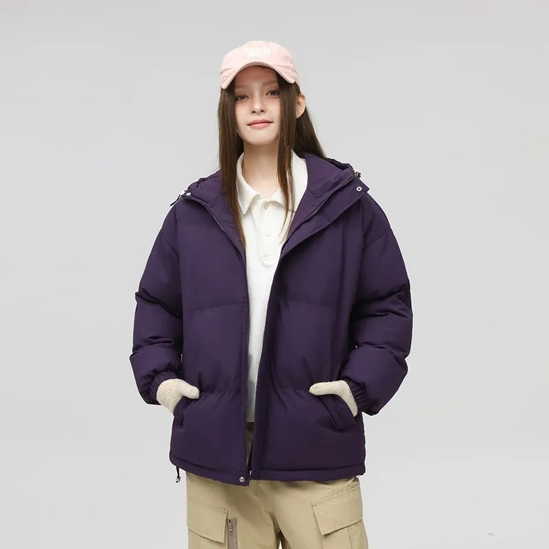 Relaxed-Fit Quilted Puffer Jacket with Thickened Padding