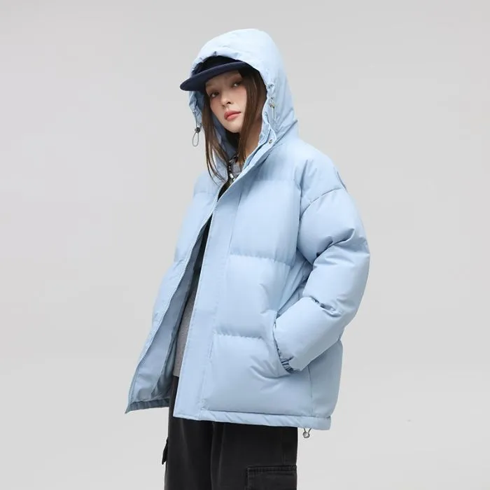 Relaxed-Fit Quilted Puffer Jacket with Thickened Padding