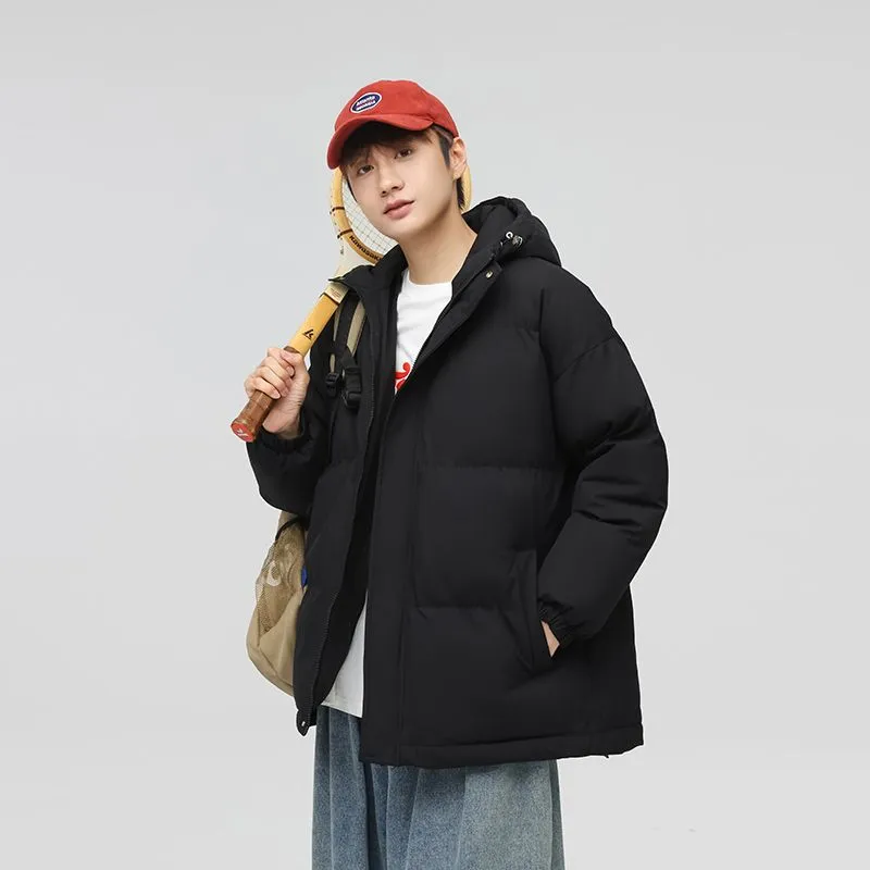 Relaxed-Fit Quilted Puffer Jacket with Thickened Padding