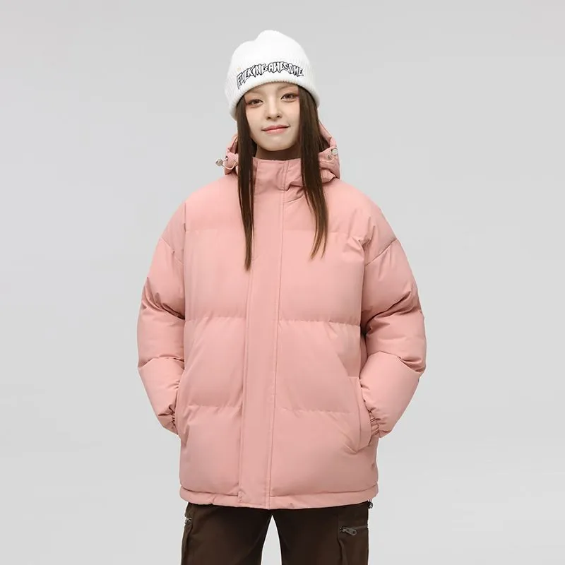 Relaxed-Fit Quilted Puffer Jacket with Thickened Padding