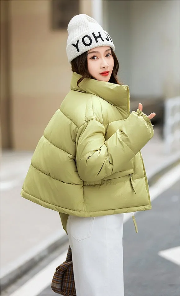 Relaxed-fit Thickened Puffer Jacket for Women Perfectly Windproof