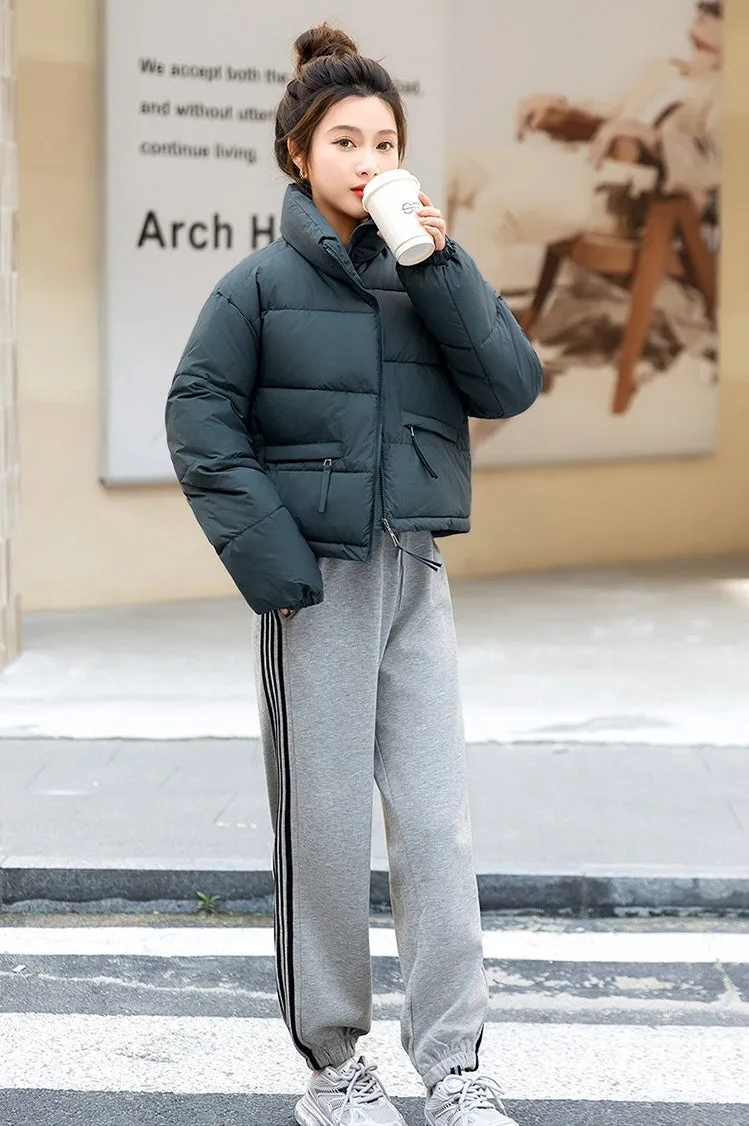 Relaxed-fit Thickened Puffer Jacket for Women Perfectly Windproof