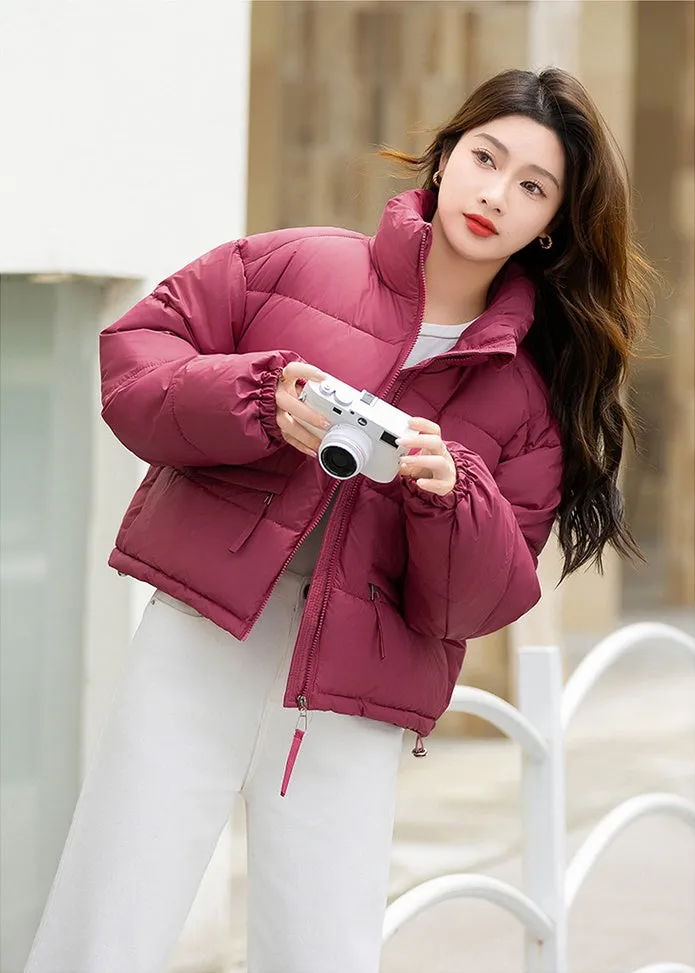 Relaxed-fit Thickened Puffer Jacket for Women Perfectly Windproof