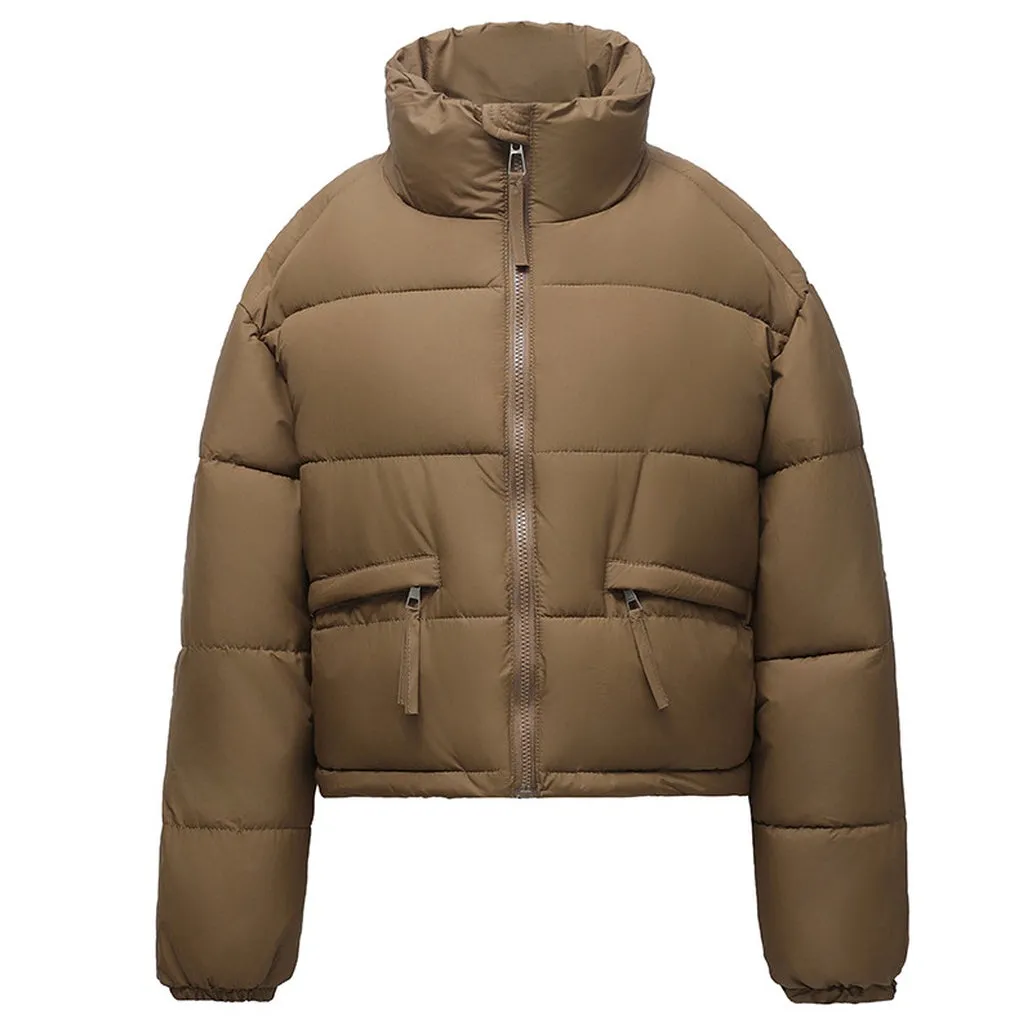 Relaxed-fit Thickened Puffer Jacket for Women Perfectly Windproof