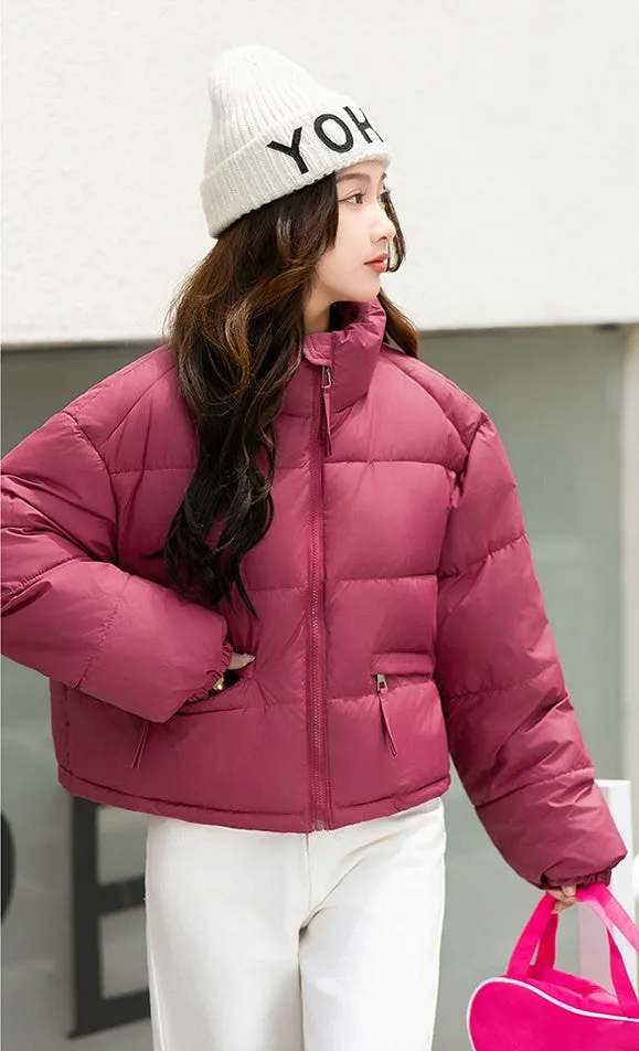Relaxed-fit Thickened Puffer Jacket for Women Perfectly Windproof