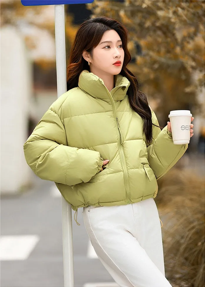 Relaxed-fit Thickened Puffer Jacket for Women Perfectly Windproof
