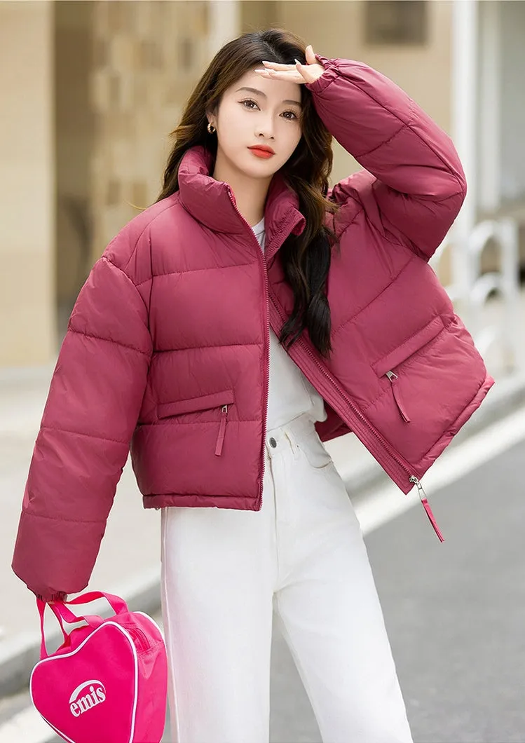 Relaxed-fit Thickened Puffer Jacket for Women Perfectly Windproof