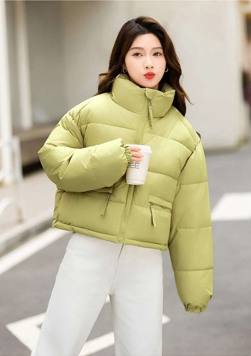 Relaxed-fit Thickened Puffer Jacket for Women Perfectly Windproof