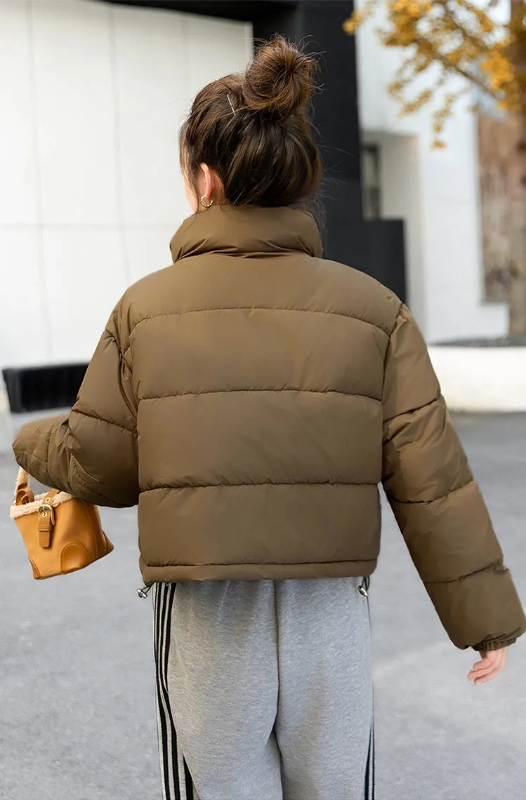 Relaxed-fit Thickened Puffer Jacket for Women Perfectly Windproof