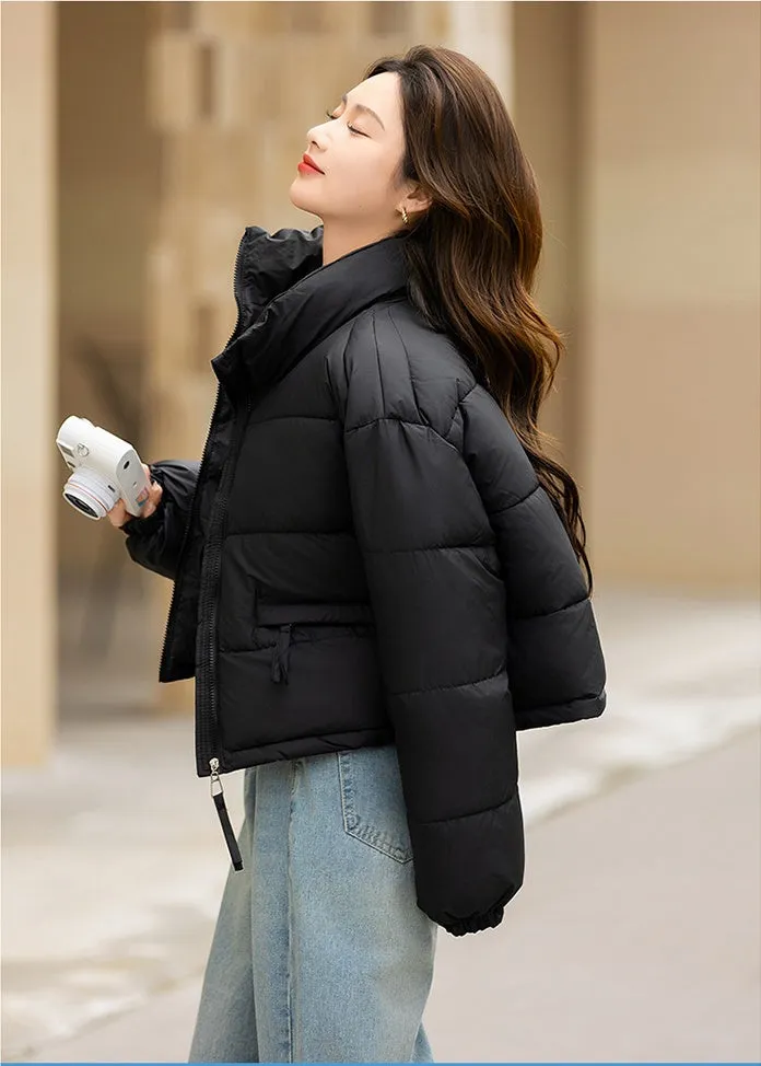 Relaxed-fit Thickened Puffer Jacket for Women Perfectly Windproof