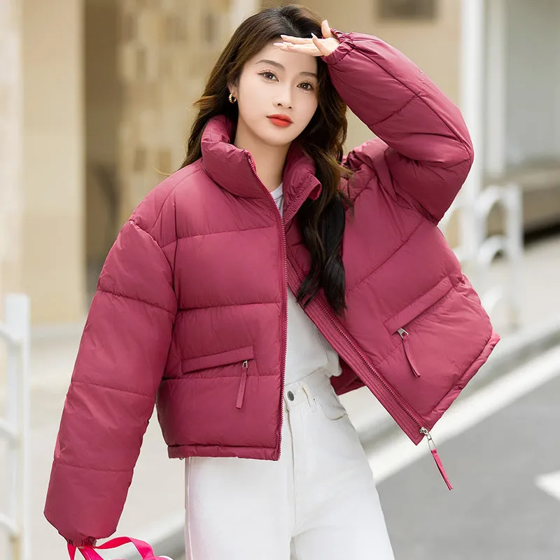 Relaxed-fit Thickened Puffer Jacket for Women Perfectly Windproof