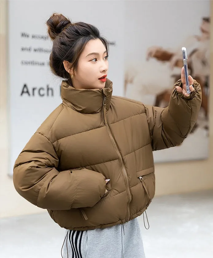 Relaxed-fit Thickened Puffer Jacket for Women Perfectly Windproof