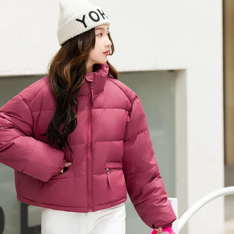 Relaxed-fit Thickened Puffer Jacket for Women Perfectly Windproof