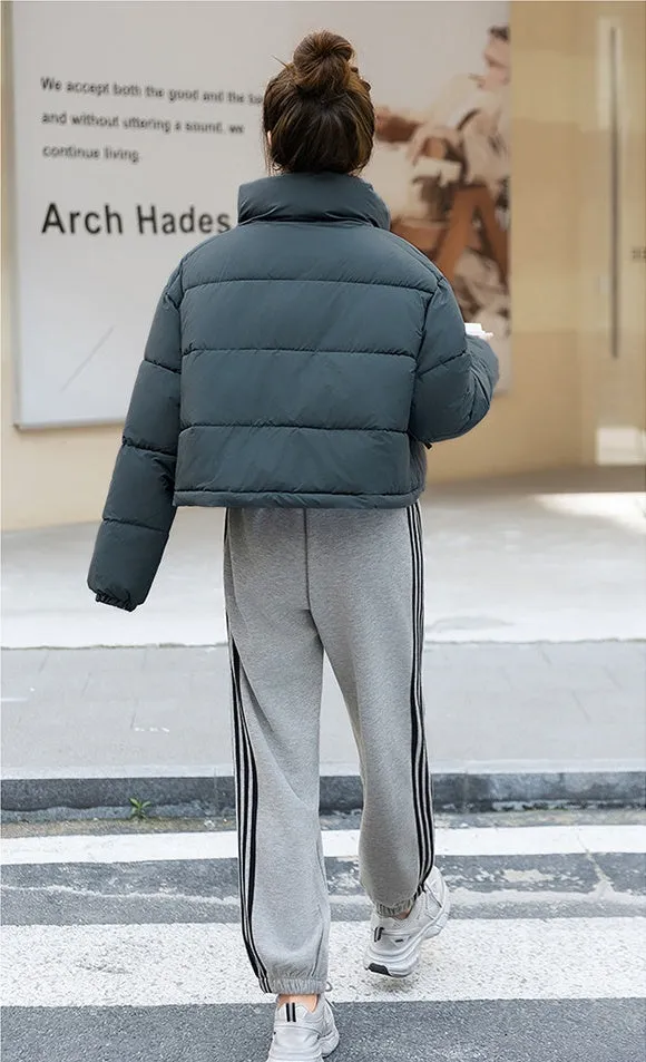 Relaxed-fit Thickened Puffer Jacket for Women Perfectly Windproof