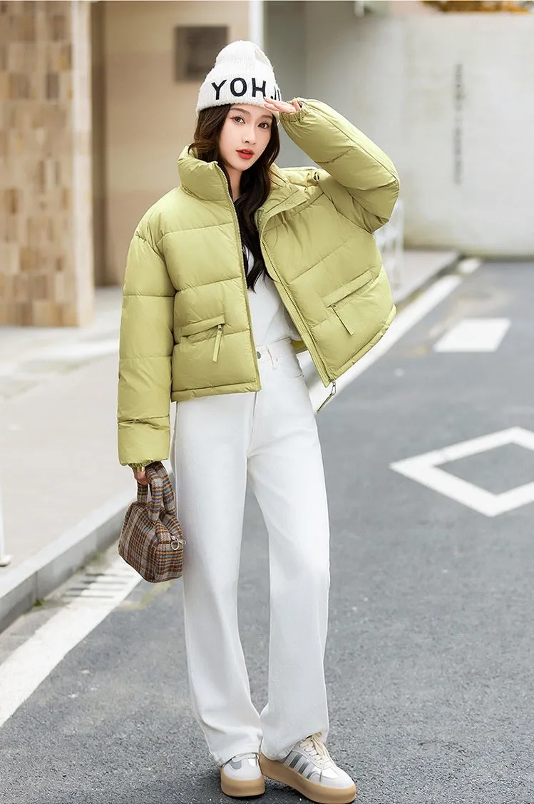Relaxed-fit Thickened Puffer Jacket for Women Perfectly Windproof