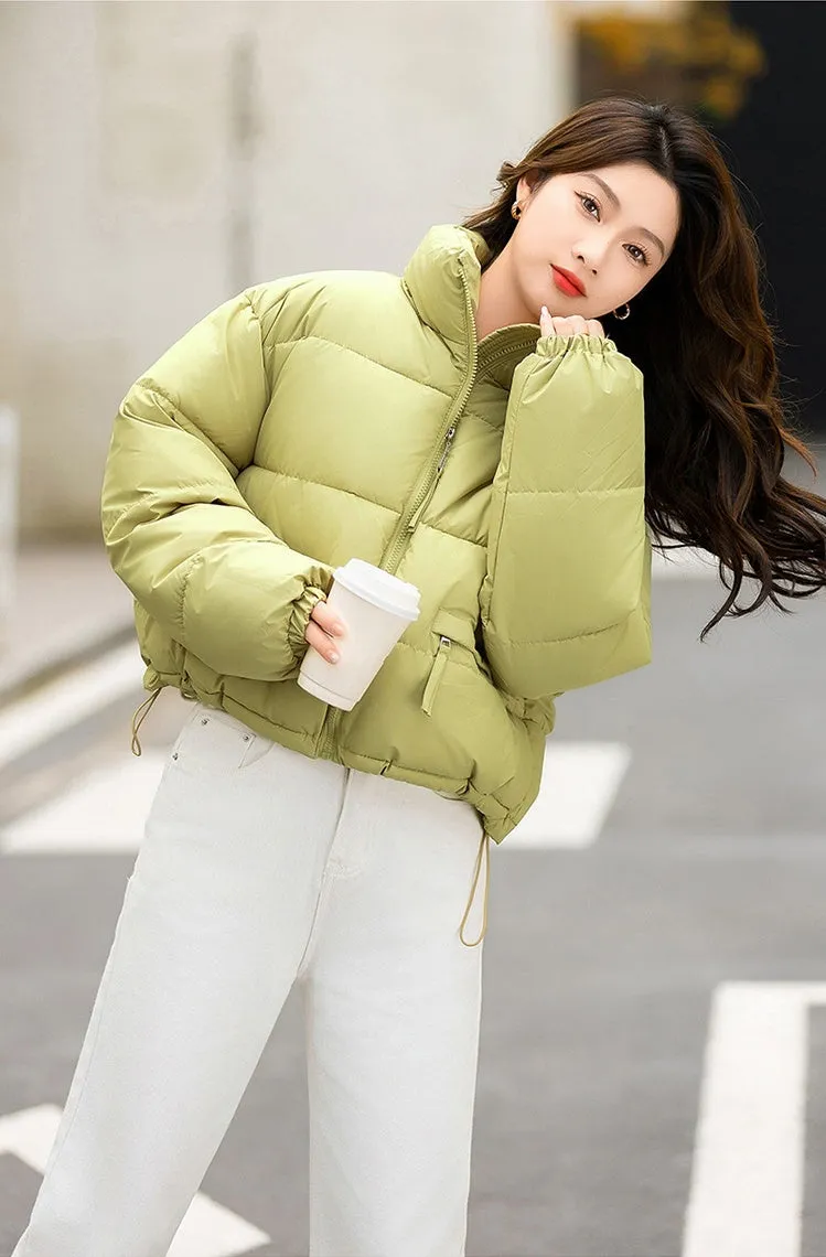 Relaxed-fit Thickened Puffer Jacket for Women Perfectly Windproof