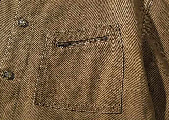 Relaxed-Fit Trucker Jacket with Label Detailing for Men