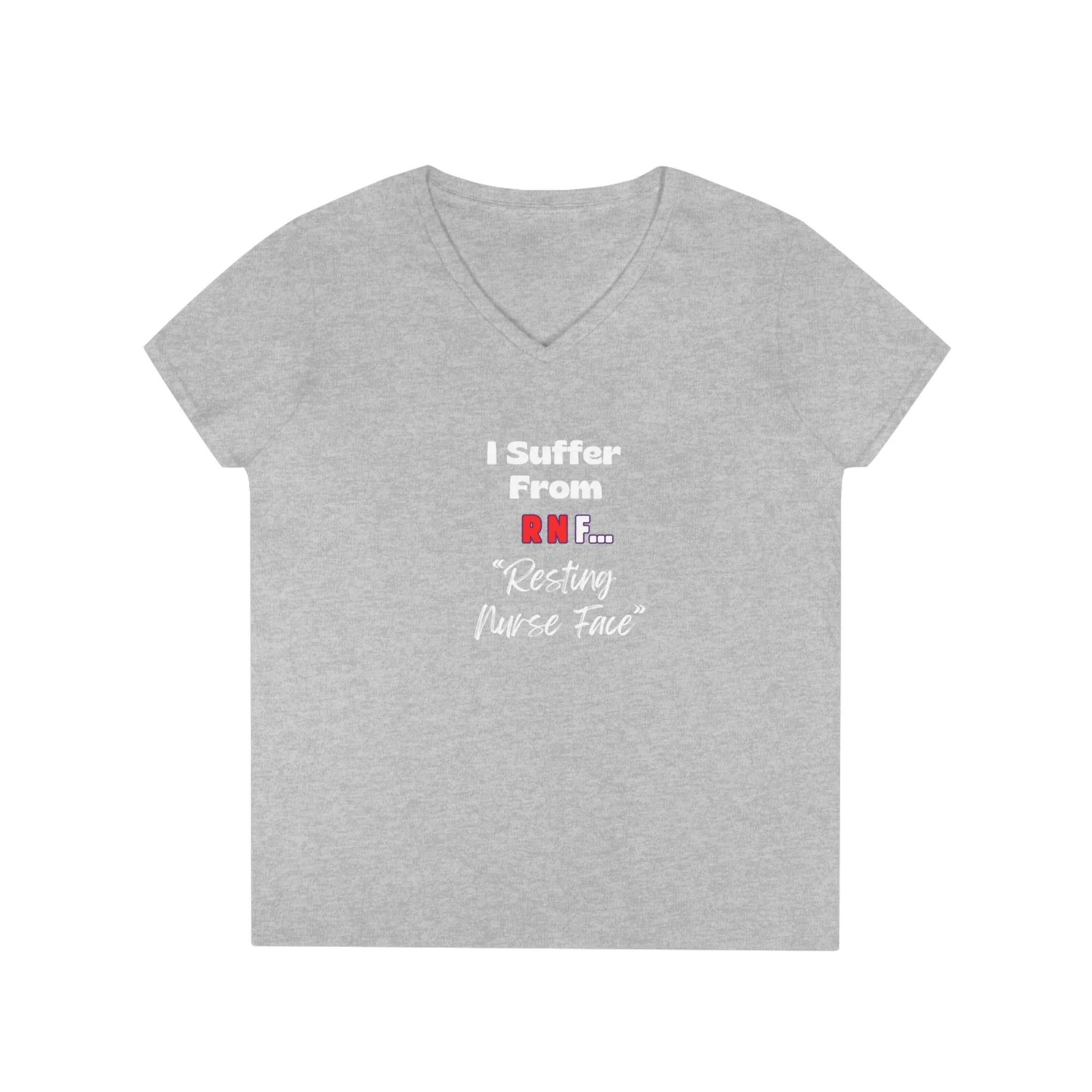 Resting Nurse Face Ladies' V-Neck T-Shirt