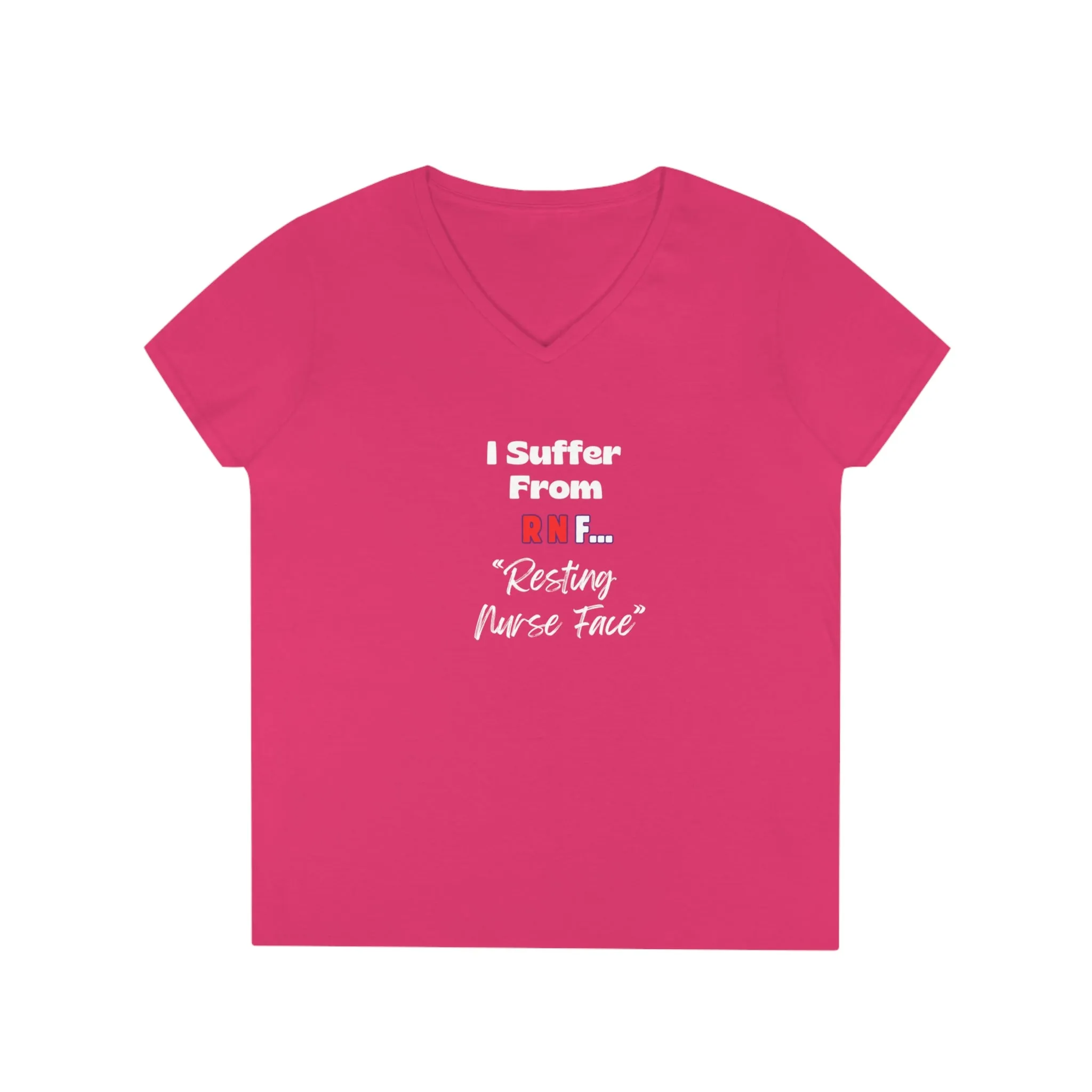 Resting Nurse Face Ladies' V-Neck T-Shirt
