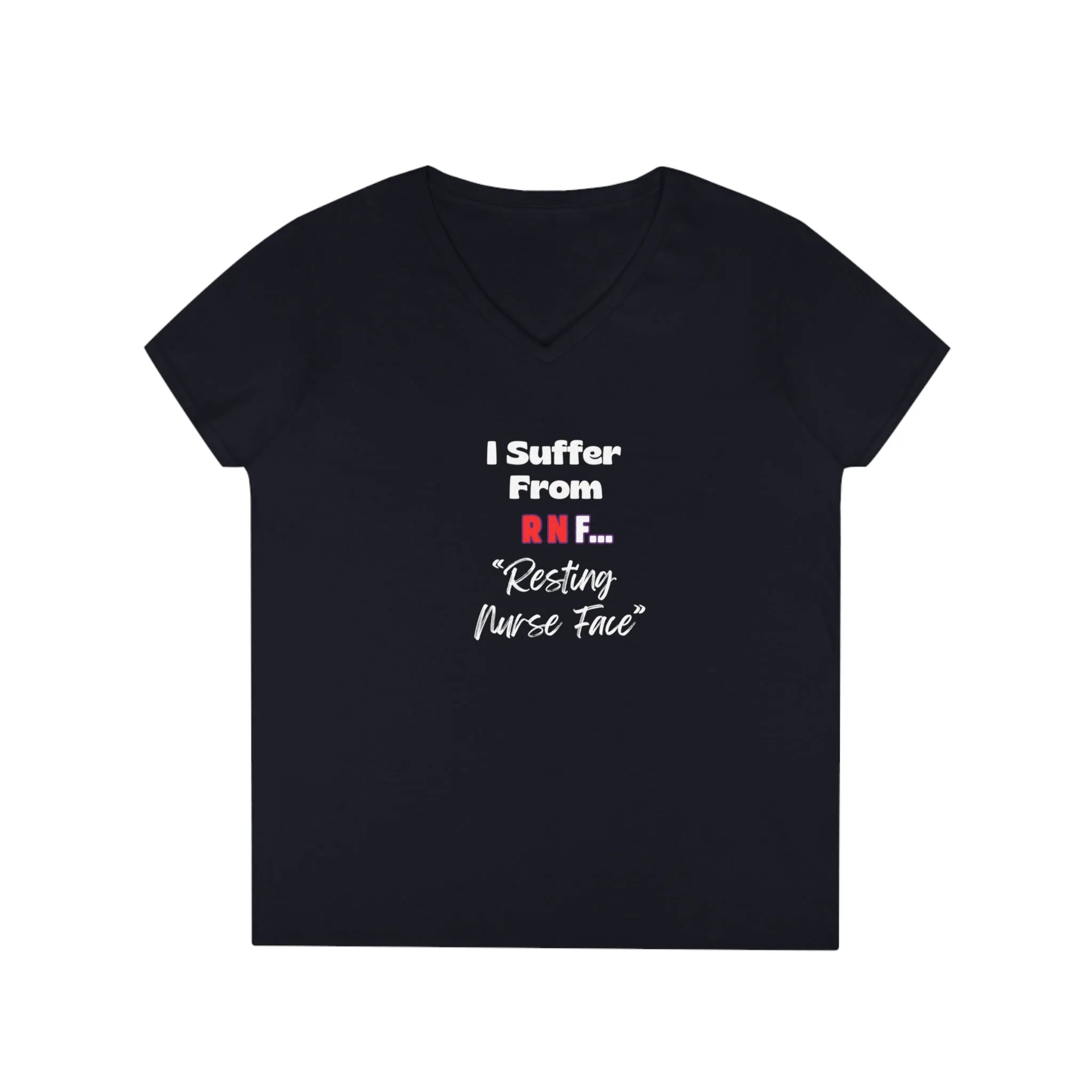 Resting Nurse Face Ladies' V-Neck T-Shirt