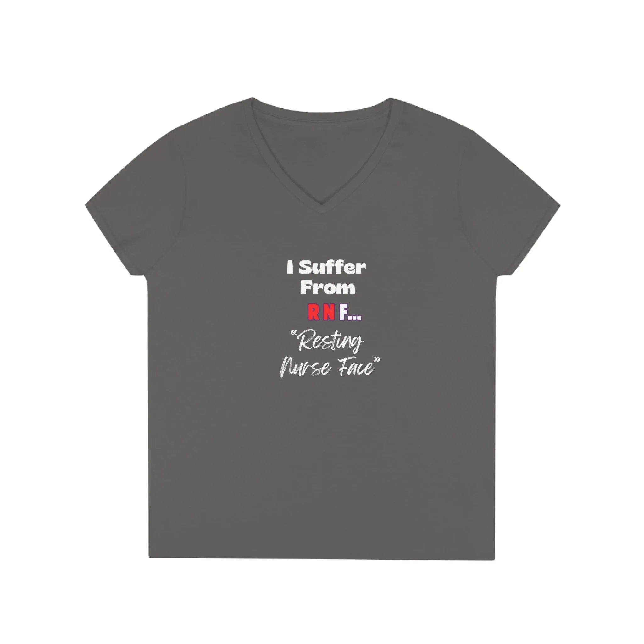 Resting Nurse Face Ladies' V-Neck T-Shirt