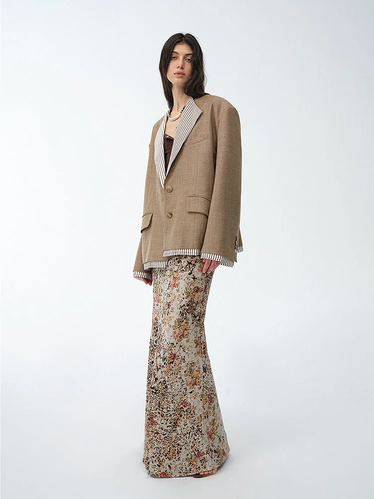 Retro Bias-Cut Fishtail Skirt