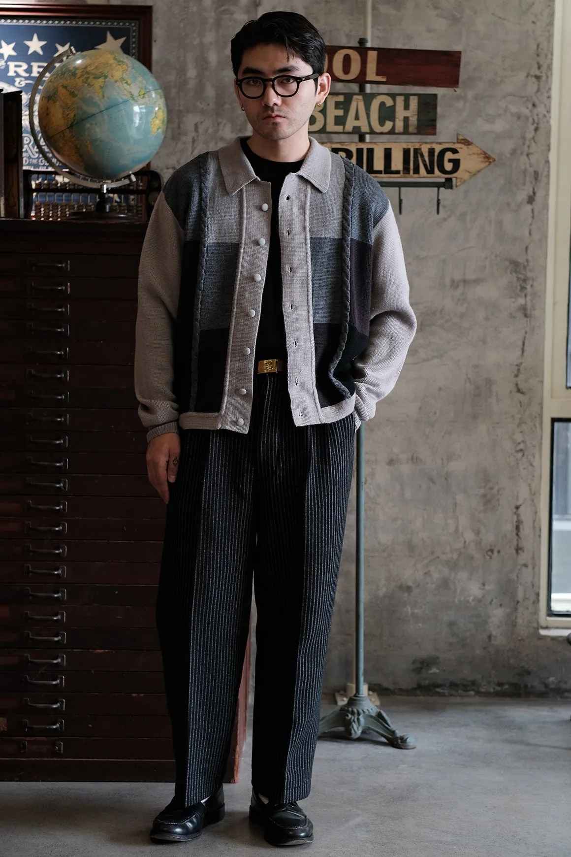 Retro Jacquard Cardigan